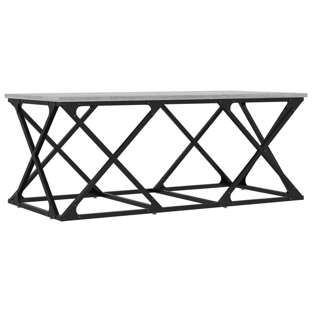 E-shop vidaXL Konferenčný stolík sivý sonoma 100x49x40 cm kompozitné drevo