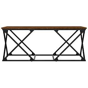 Konferenční stolek hnědý dub 100 x 49 x 40 cm kompozitní dřevo - obrázek 4