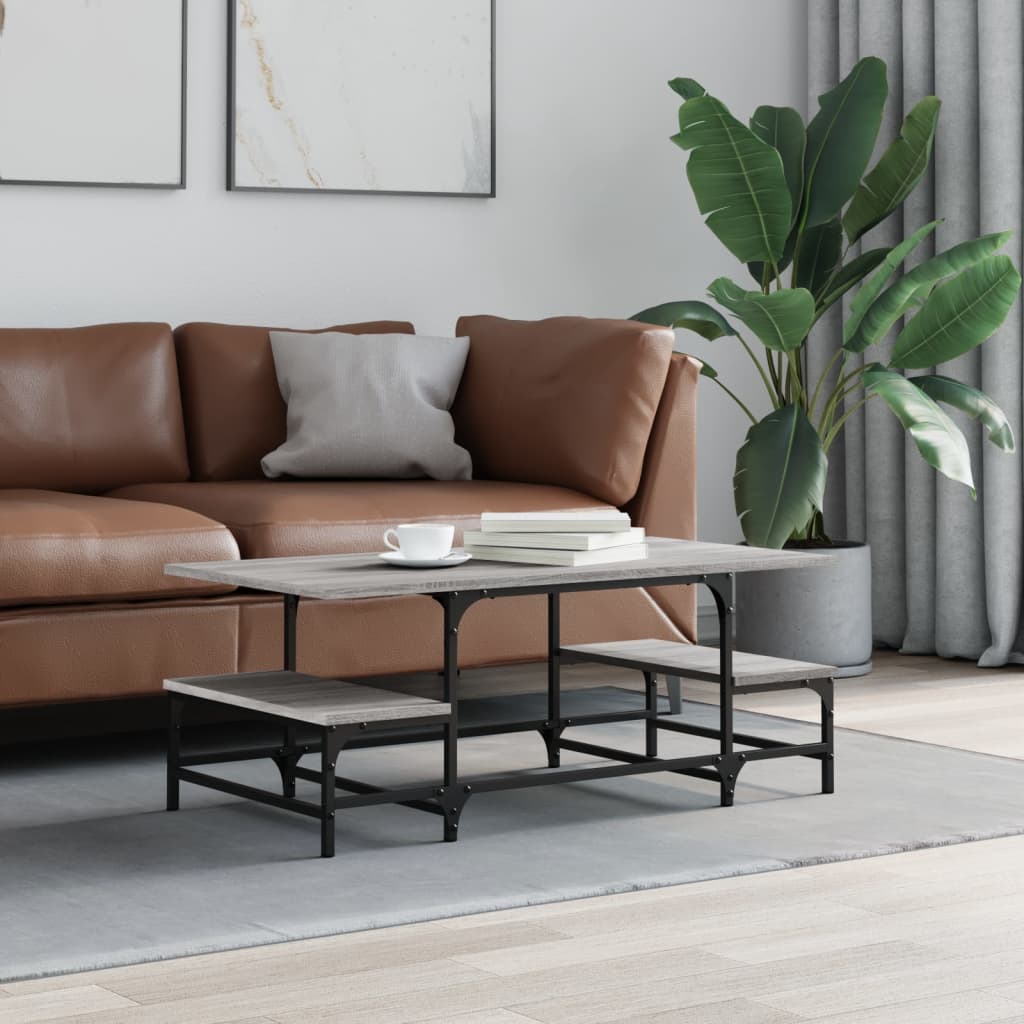vidaXL sofabord 100x50,5x40 cm konstrueret træ grå sonoma-eg