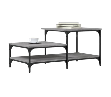 vidaXL Coffee Table Grey Sonoma 100x50.5x45 cm Engineered Wood