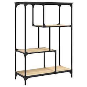 Knihovna dub sonoma 81 x 36 x 115 cm kompozitní dřevo a ocel - obrázek 2
