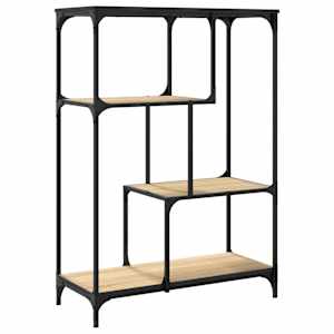 Knihovna dub sonoma 81 x 36 x 115 cm kompozitní dřevo a ocel - obrázek 6
