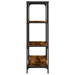 Knihovna kouřový dub 81 x 36 x 115 cm kompozitní dřevo a ocel - obrázek 5