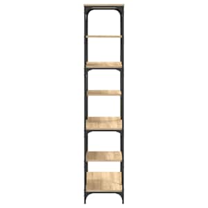 Knihovna dub sonoma 91 x 36 x 176 cm kompozitní dřevo a ocel - obrázek 5