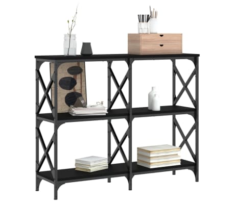 vidaXL Console Table Black 100x28x80.5 cm Engineered Wood