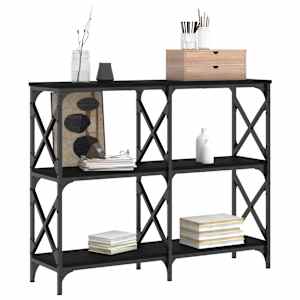 vidaXL Console Table Black 100x28x80.5 cm Engineered Wood