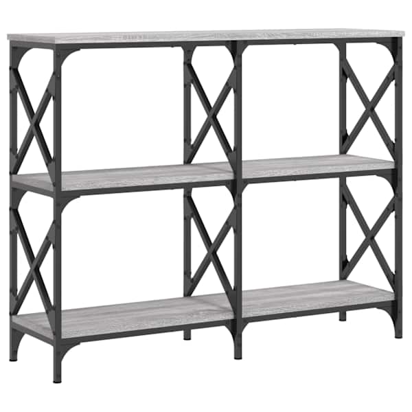 vidaXL konsoollaud, hall Sonoma tamm, 100 x 28 x 80,5 cm, tehispuit