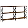vidaXL konsoollaud, suitsutatud tamm, 156 x 28 x 80,5 cm, tehispuit