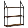 vidaXL 3-korruseline seinariiul, suitsutamm, 60x21x78,5 cm, tehispuit
