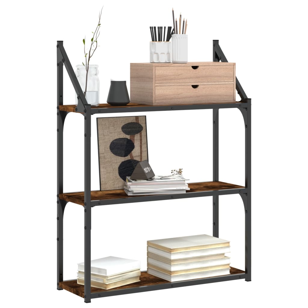 Thumbnail - vidaXL Wandregal 3 Fächer Räuchereiche 60x21x78,5 cm Holzwerkstoff