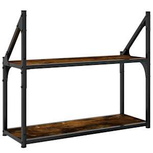 2patrová nástěnná police kouřový dub 60 x 21 x 51 cm kompozit - obrázek 6