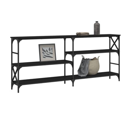 vidaXL Konzolov&yacute; stol&iacute;k čierny 180x29x76,5 cm kompozitn&eacute; drevo