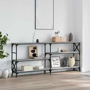 Konzolový stolek šedý sonoma 180x29x76,5 cm kompozitní dřevo - obrázek 1
