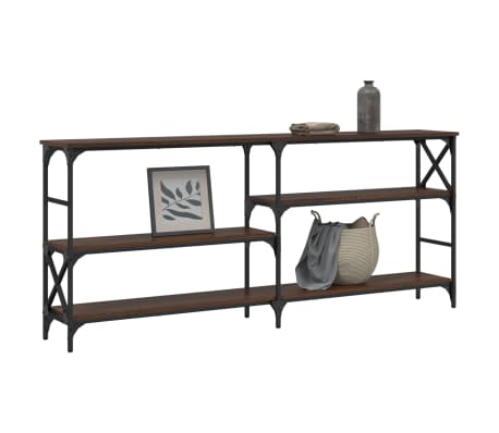 vidaXL Konsollbord brun eik 180x29x76,5 cm konstruert tre