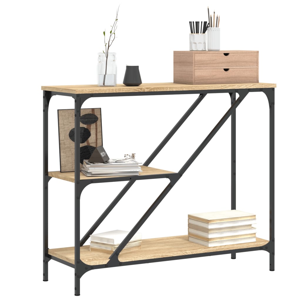 vidaXL Wandtafel 88,5x30x75 cm bewerkt hout sonoma eikenkleurig