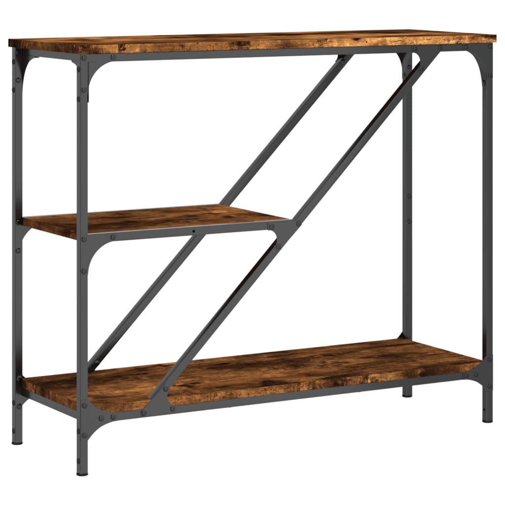 E-shop vidaXL Konzolový stolík dymový dub 88,5x30x75 cm kompozitné drevo