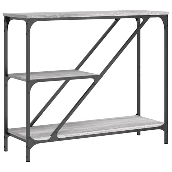 vidaXL konsoollaud, hall Sonoma tamm, 88,5 x 30 x 75 cm, tehispuit