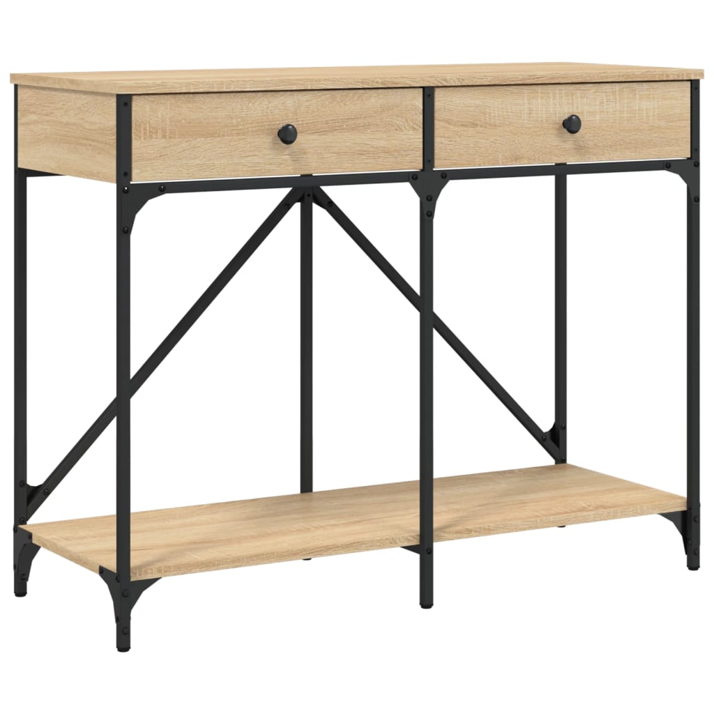 E-shop vidaXL Konzolový stolík dub sonoma 100x39x78,5 cm kompozitné drevo