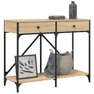 Konzolový stolek dub sonoma 100 x 39 x 78,5 cm kompozitní dřevo - obrázek 3