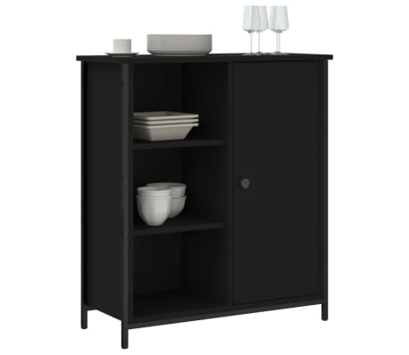 vidaXL Servantă, negru, 70x30x80 cm, lemn prelucrat
