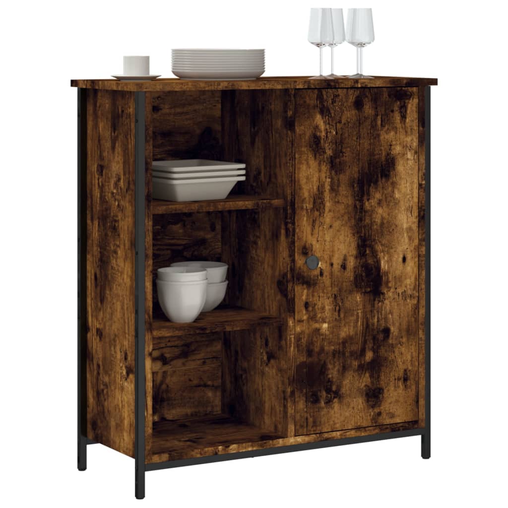 vidaXL Dressoir 70x30x80 cm bewerkt hout gerookt eikenkleurig afbeelding