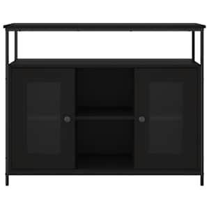 Příborník černý 100 x 35 x 80 cm kompozitní dřevo - obrázek 6