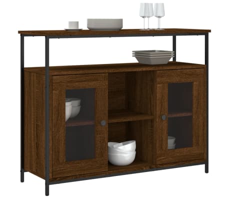 vidaXL Sideboard Brown Oak 100x35x80 cm Engineered Wood