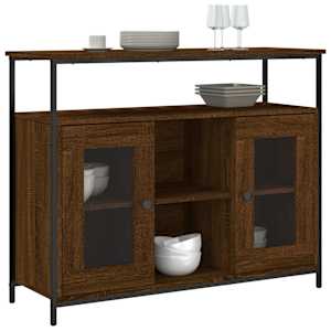vidaXL Sideboard Brown Oak 100x35x80 cm Engineered Wood
