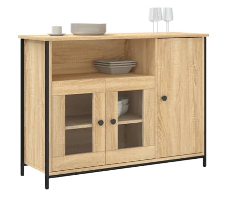 vidaXL Buffet ch&ecirc;ne sonoma 100x35x75 cm bois d'ing&eacute;nierie