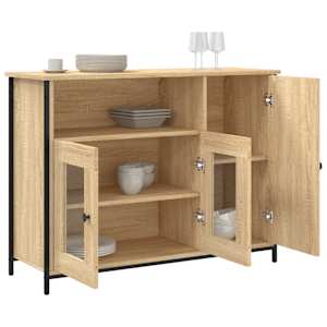 Příborník dub sonoma 100 x 35 x 75 cm kompozitní dřevo - obrázek 4