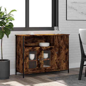 Příborník kouřový dub 100 x 35 x 75 cm kompozitní dřevo - obrázek 1