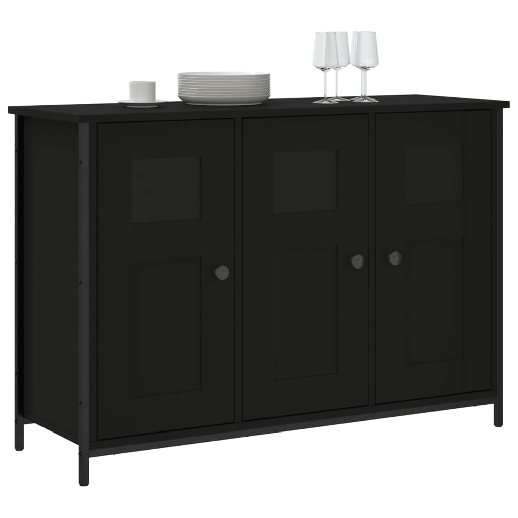 vidaXL Sideboard Schwarz 100x35x70 cm Holzwerkstoff