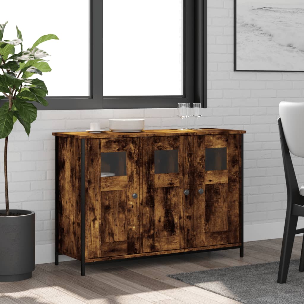 vidaXL Sideboard Räuchereiche 100x35x70 cm Holzwerkstoff