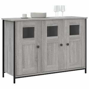 vidaXL Komoda siva sonoma 100x35x70 cm inženirski les