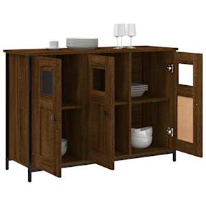 Příborník hnědý dub 100 x 35 x 70 cm kompozitní dřevo - obrázek 4