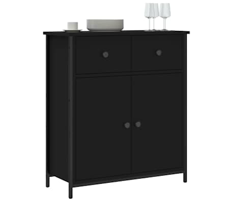 vidaXL Dressoir 70x30x80 cm bewerkt hout zwart