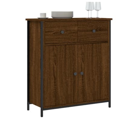 vidaXL Dressoir 70x30x80 cm bewerkt hout bruin eikenkleur