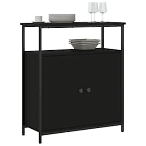 vidaXL Sideboard Black 70x30x80 cm Engineered Wood