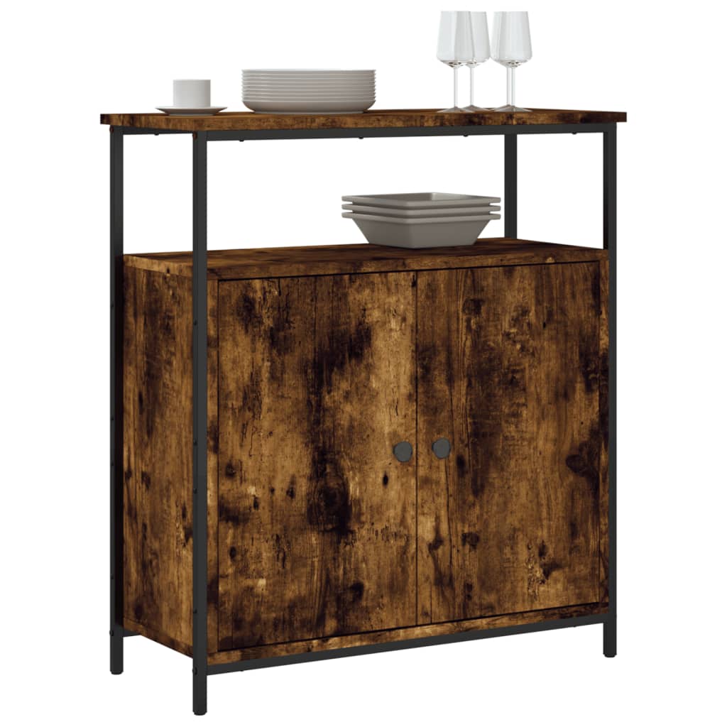 Thumbnail - vidaXL Sideboard Räuchereiche 70x30x80 cm Holzwerkstoff