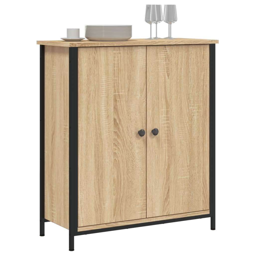 vidaXL Dressoir 70x30x80 cm bewerkt hout sonoma eikenkleurig afbeelding