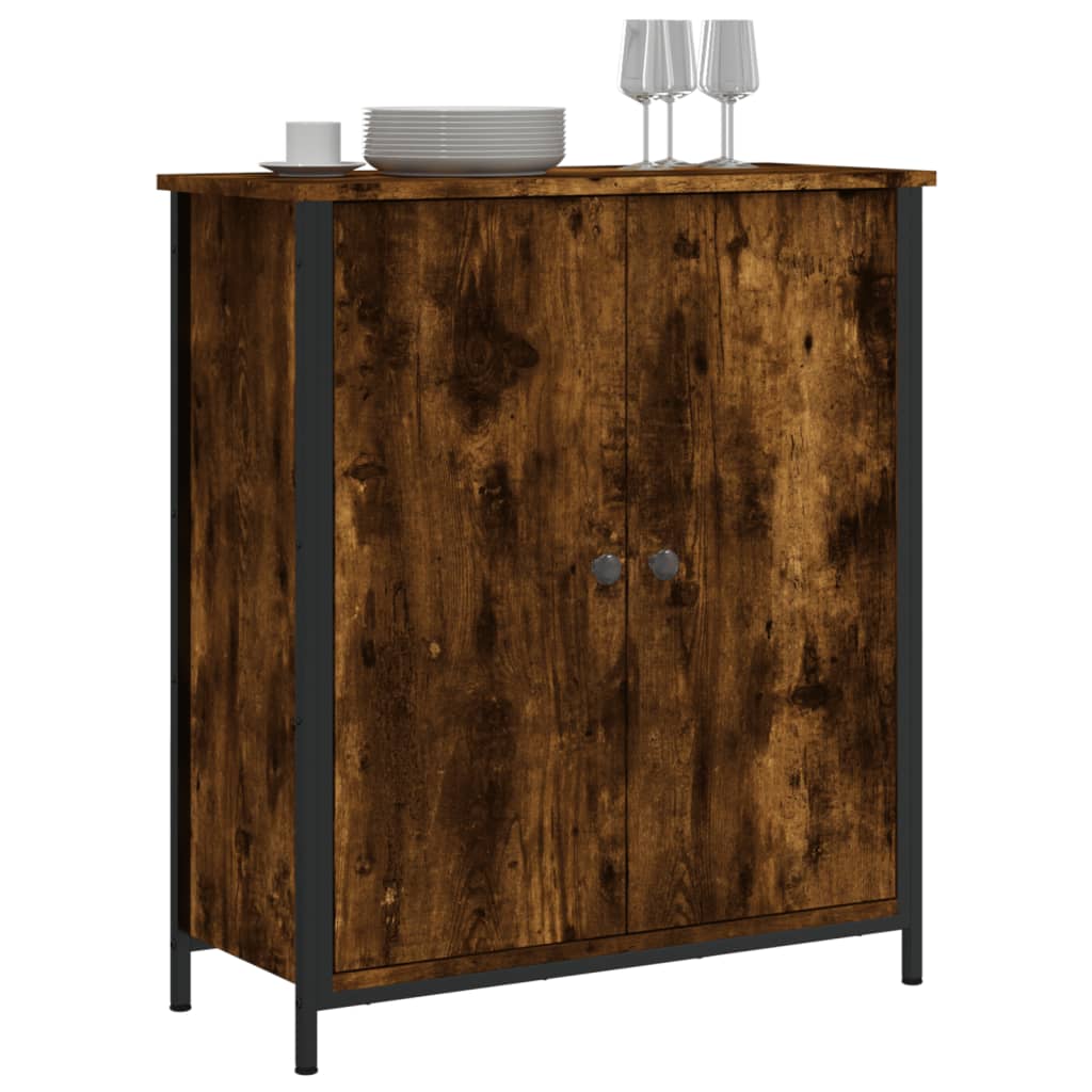 vidaXL Dressoir 70x30x80 cm bewerkt hout gerookt eikenkleurig afbeelding