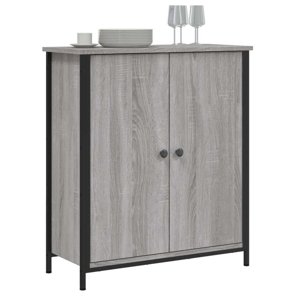vidaXL Dressoir 70x30x80 cm bewerkt hout grijs sonoma afbeelding
