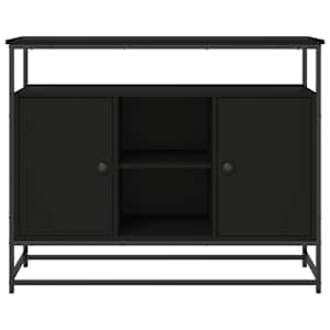 Příborník černý 100 x 35 x 80 cm kompozitní dřevo - obrázek 6
