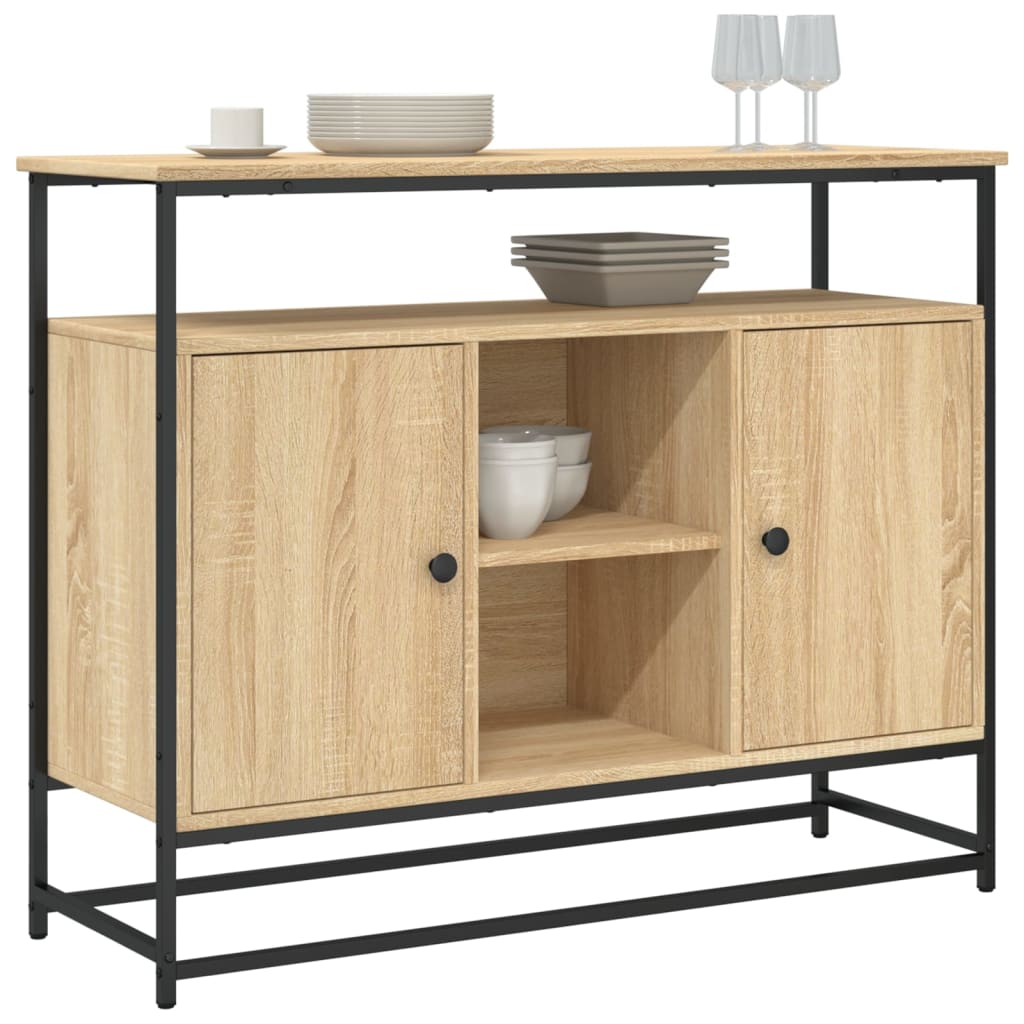 vidaXL Servantă, stejar sonoma, 100x35x80 cm, lemn prelucrat