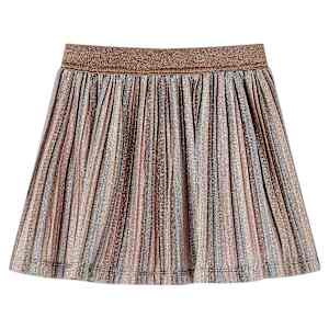 Otroško plisirano krilo z bleščicami rjavo in roza 116