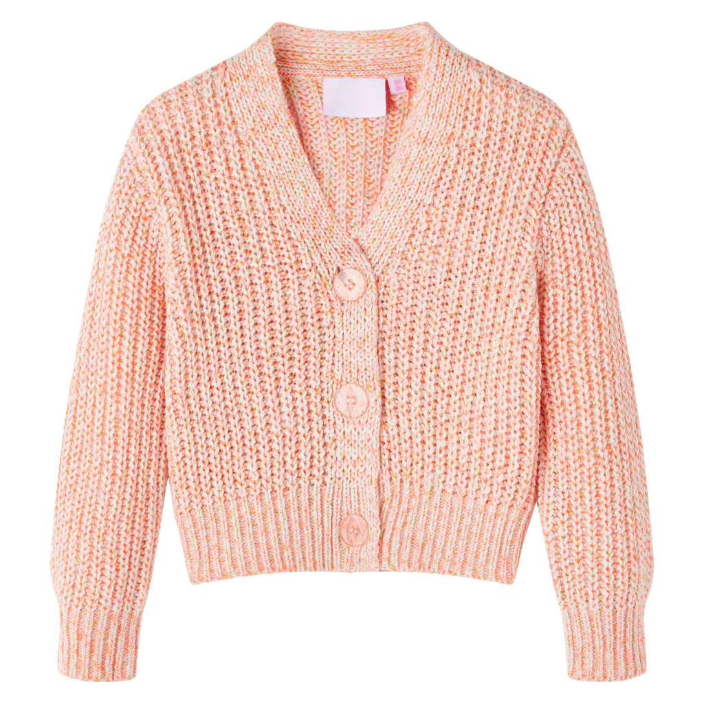 vidaXL Dětský pletený cardigan mix růžové 104