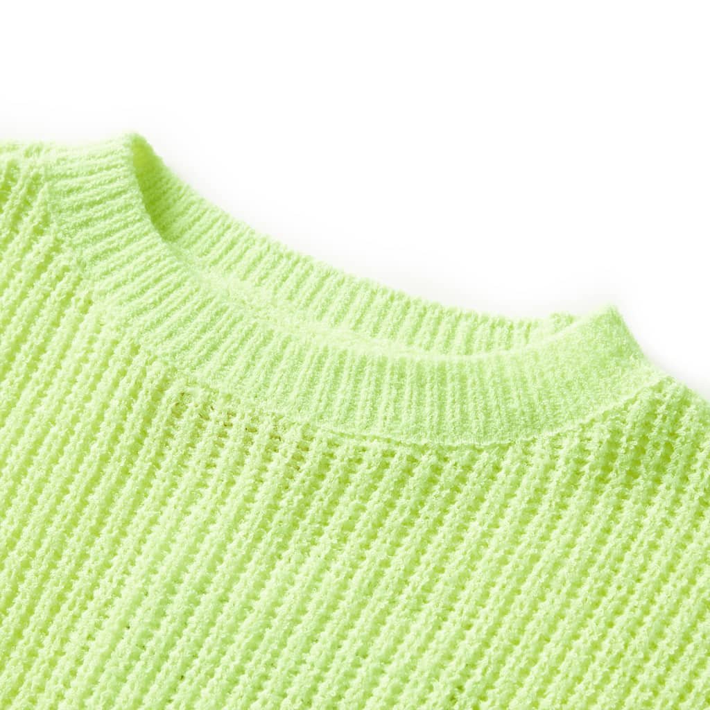 Thumbnail - vidaXL Kinderpullover Gestrickt Neongelb 104