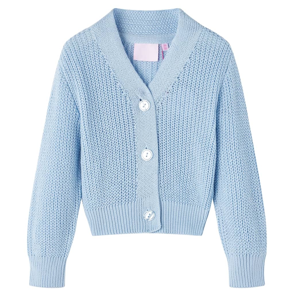 vidaXL Kinder-Strickjacke Blau 104