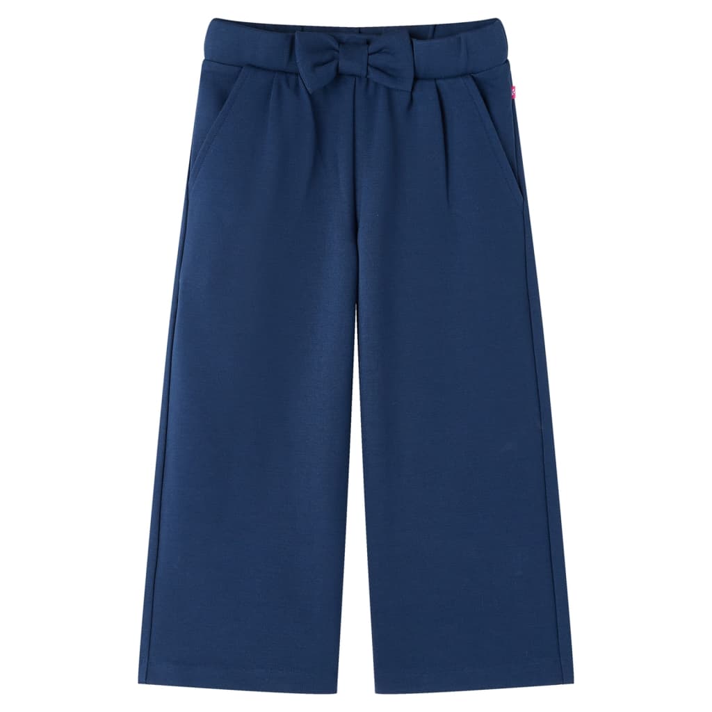 Pantaloni pentru copii cu picioare largi, bleumarin, 104