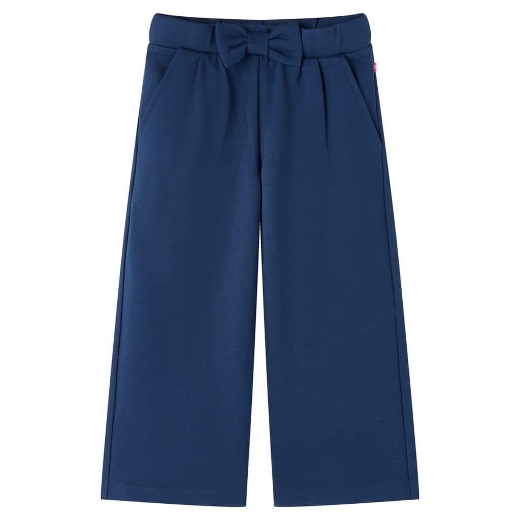 Pantaloni pentru copii cu picioare largi, bleumarin, 116